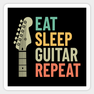 Eat Sleep Guitar Repeat Electric Guitar Headstock Magnet